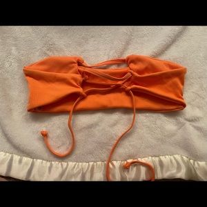 Orange zaful bandeau swim top